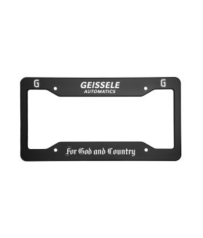 “G” Logo / For God and Country License Plate Cover - Black
