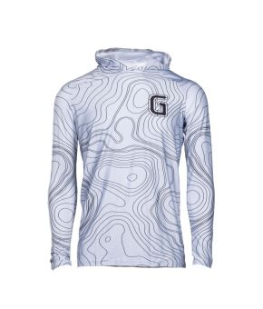 "G" Long Sleeve Hooded Sun shirt - Gray