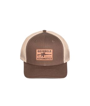 Geissele MRGG Leather Patch Trucker Hat - Brown