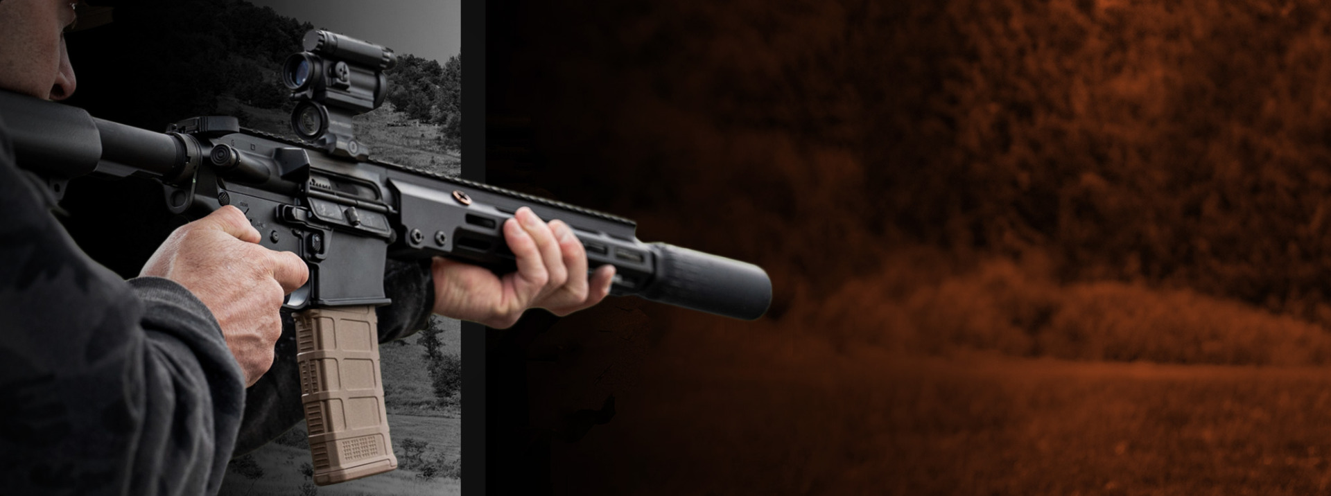 Law enforcement officer with a rifle